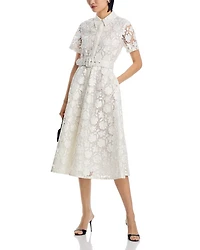 Jean Lace Midi Dress