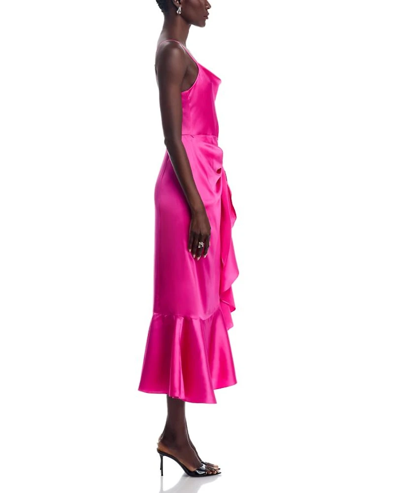 Vivienda Silk Ruffled Dress