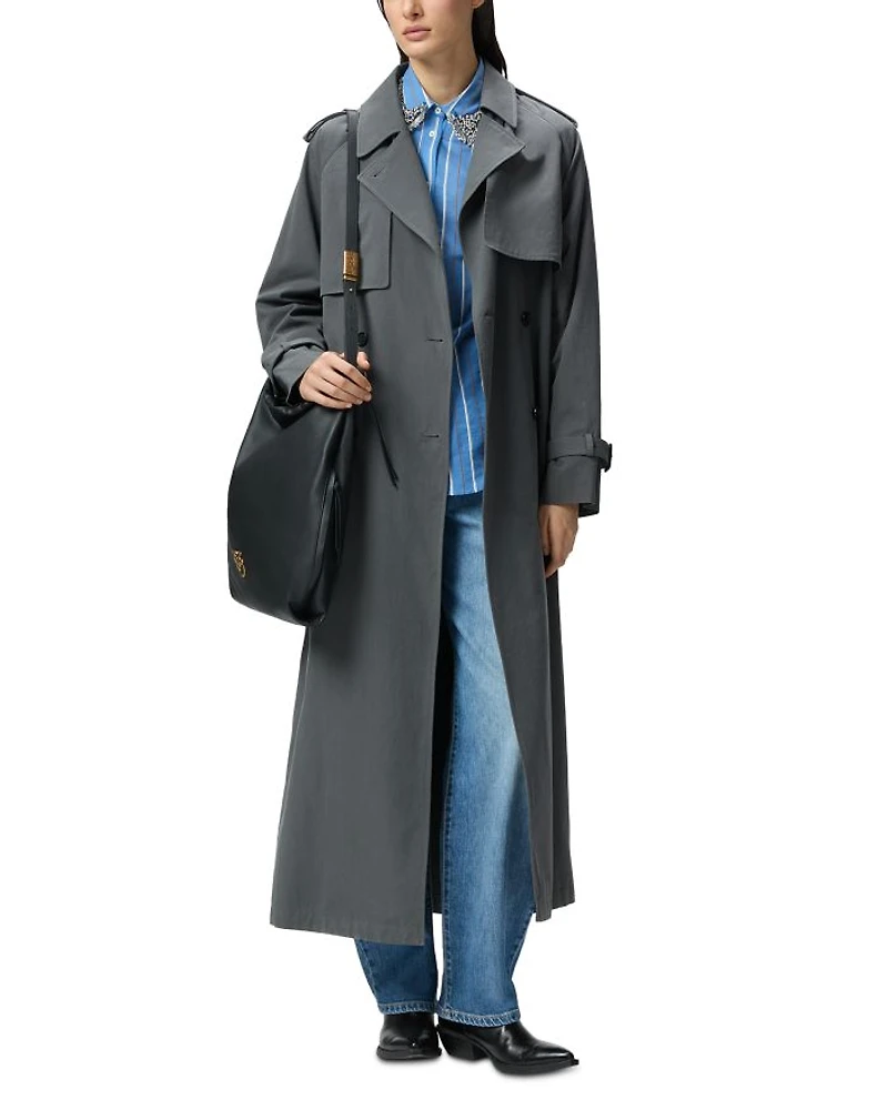 Rhinestone Collar Striped Blouse