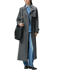 Rhinestone Collar Striped Blouse