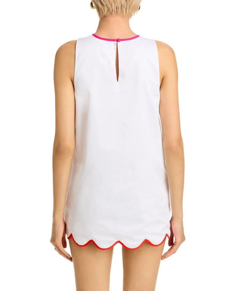 Alexis Poplin Scallop Hem Dress