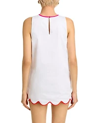 Alexis Poplin Scallop Hem Dress