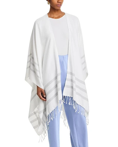 Woven Cotton Cashmere Cape