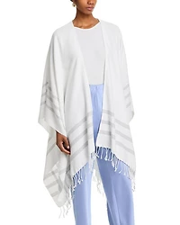 Woven Cotton Cashmere Cape