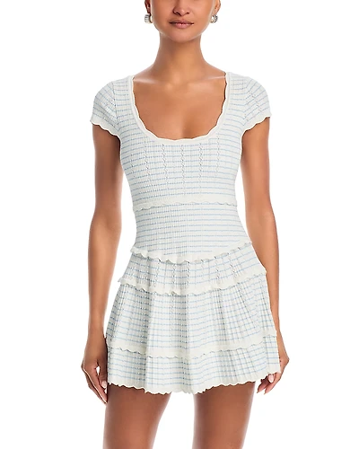 LoveShackFancy Elisavette Smocked Mini Dress