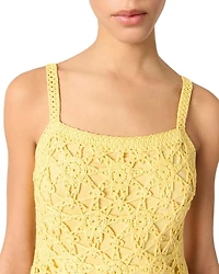 Crochet Strappy Mini Dress