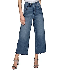 Karl Lagerfeld Paris High Rise Scalloped Jeans