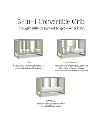 Nantucket 3-in-1 Convertible Crib with Toddler Bed Conversion Kit