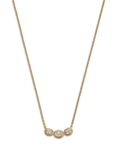 Bloomingdale's Fine Collection Diamond Oval Bezel Necklace