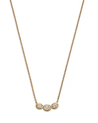 Bloomingdale's Fine Collection Diamond Oval Bezel Necklace