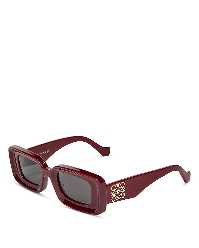 Loewe Anagram Rectangle Sunglasses, 46mm