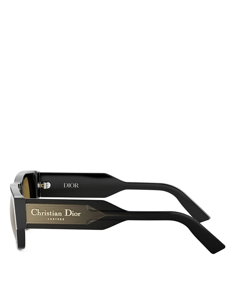 Christian Dior Label S1I Rectangular Sunglasses, 54mm