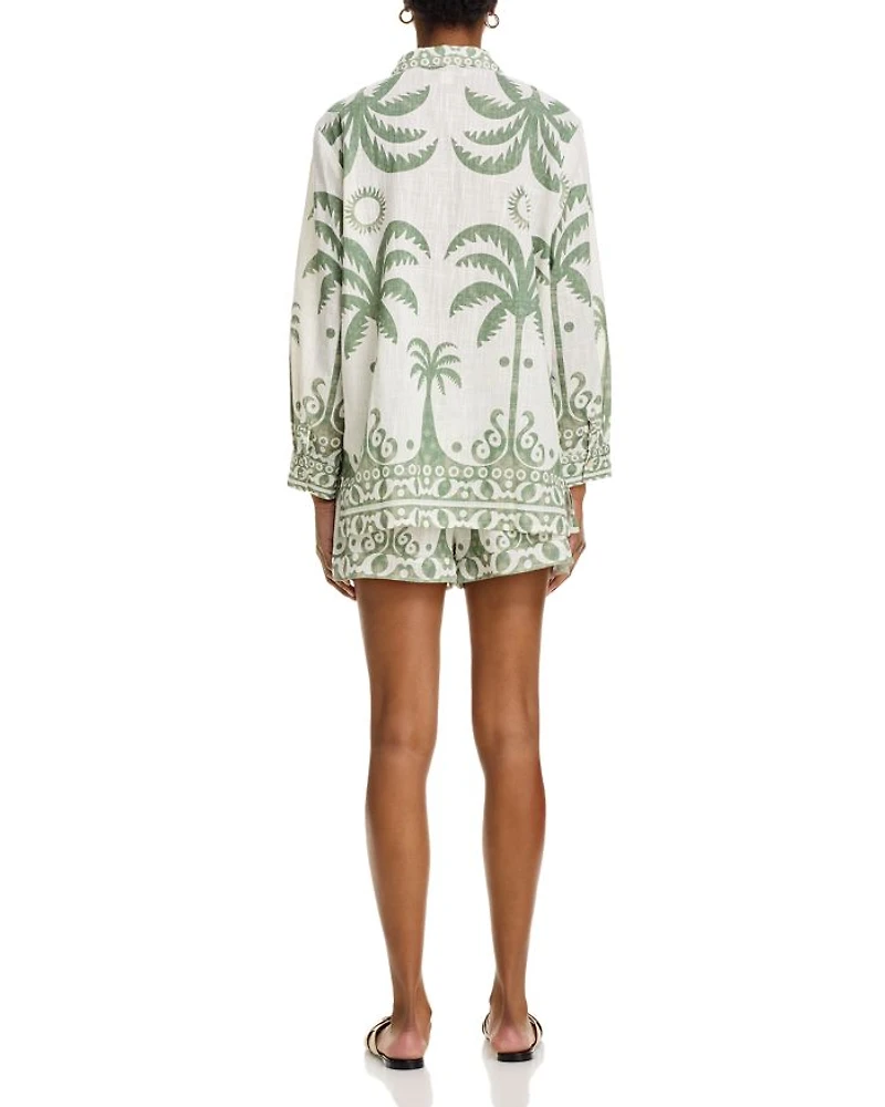 Tulum Border Print Shorts