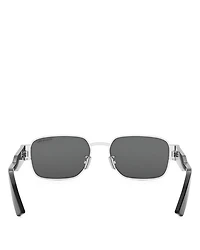Christian Dior Label S2U Silver Rectangular Sunglasses, 54mm