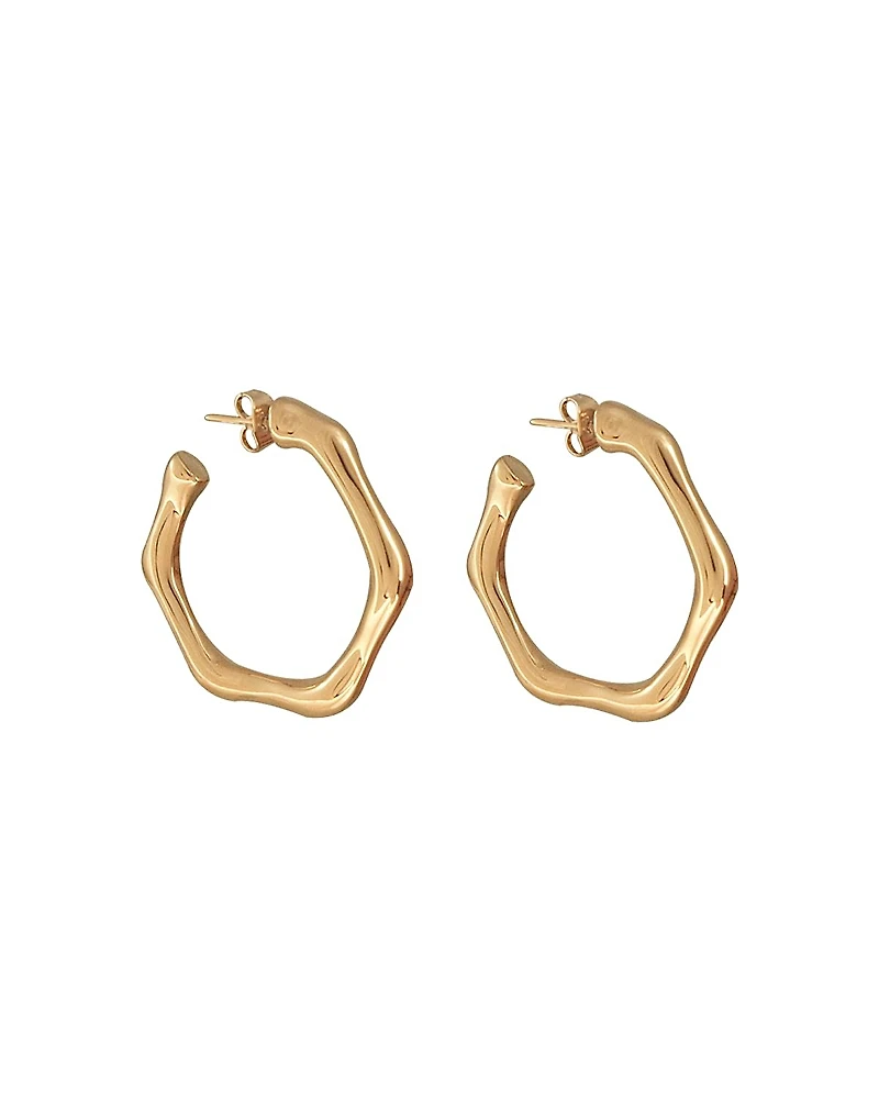 Cxc Bamboo Hoop Earrings