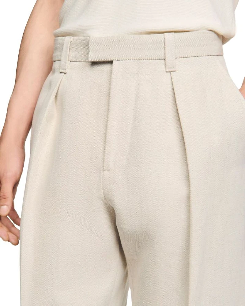 Wide Leg Trousers With Creases