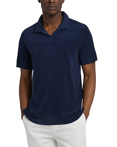 Onia Terry Open Collar Polo Shirt