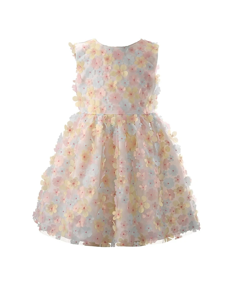 Rachel Riley Girls' Flutter Flower Party Dress - Little Kid