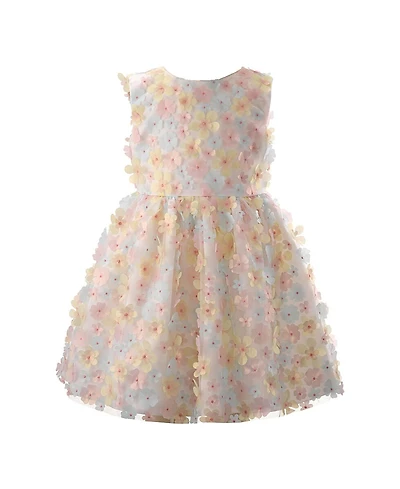 Rachel Riley Girls' Flutter Flower Party Dress - Little Kid
