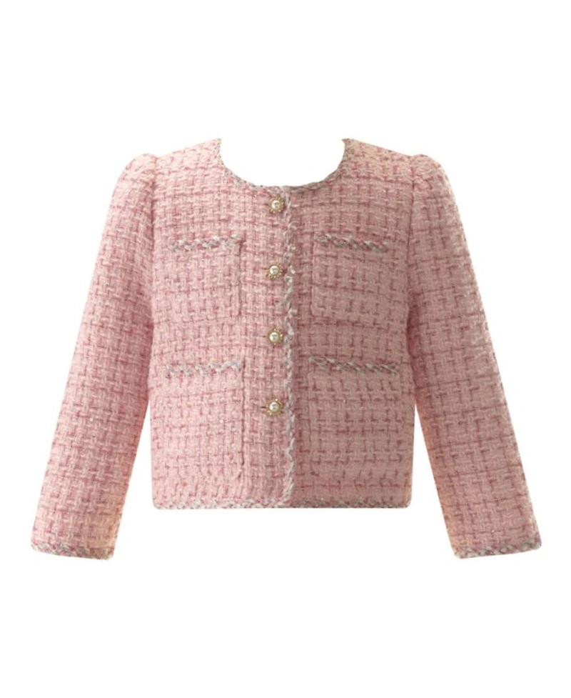 Girls' Tweed Jacket and Skirt Set - Little Kid, Big Kid