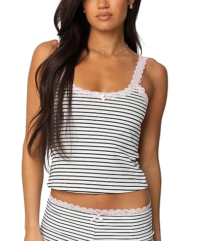 Edikted Sofi Striped Ribbed Tank Top