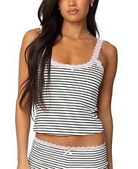 Edikted Sofi Striped Ribbed Tank Top