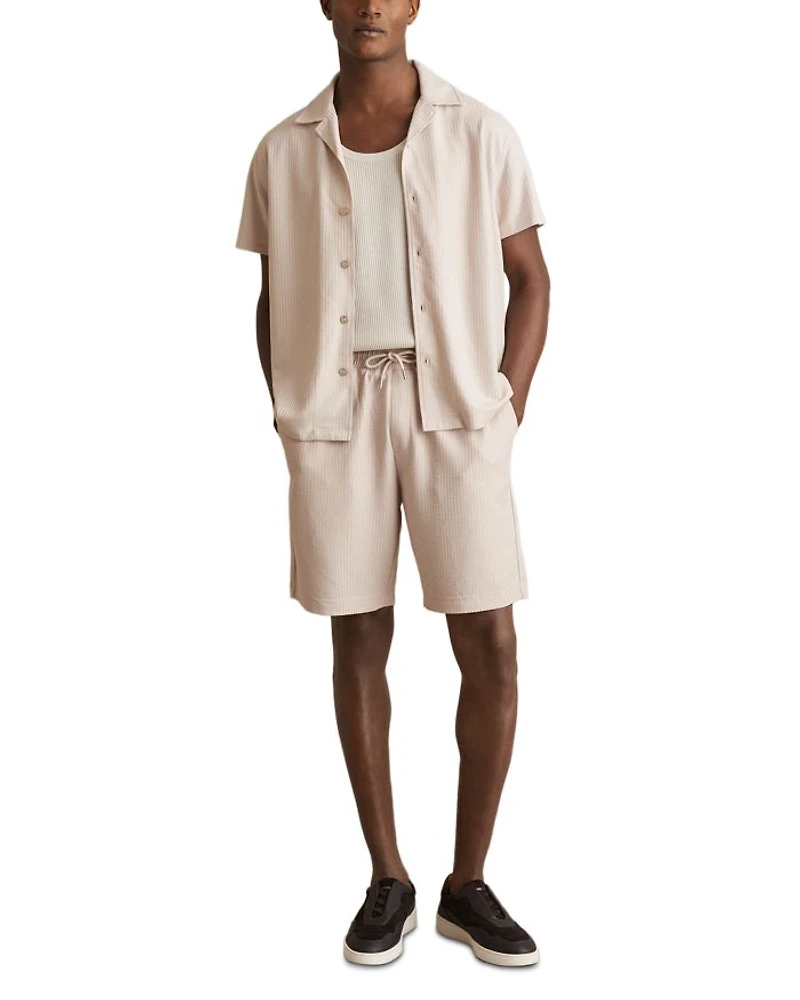 Warwick Short Sleeved Textured Cuban Regular Fit Shirt