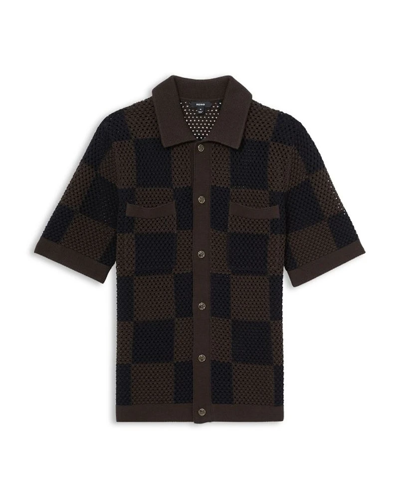 Alfred Short Sleeve Crochet Shirt