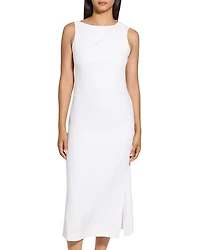 Shoulder Draped Midi Dress