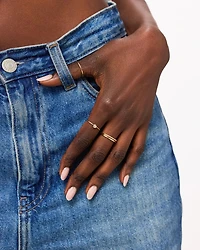 Solid Yellow Gold Solo Diamond Stacking Ring