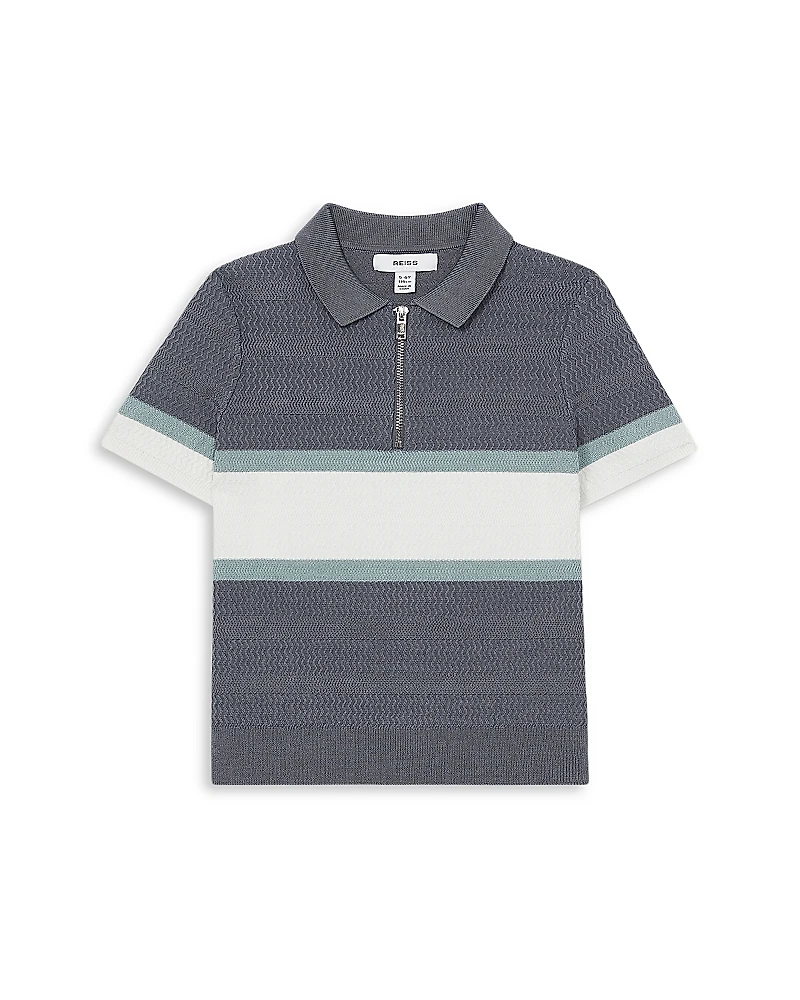 Reiss Boys' Grove Textured Color Block Polo