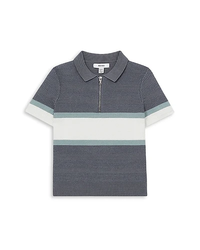Reiss Boys' Grove Textured Color Block Polo