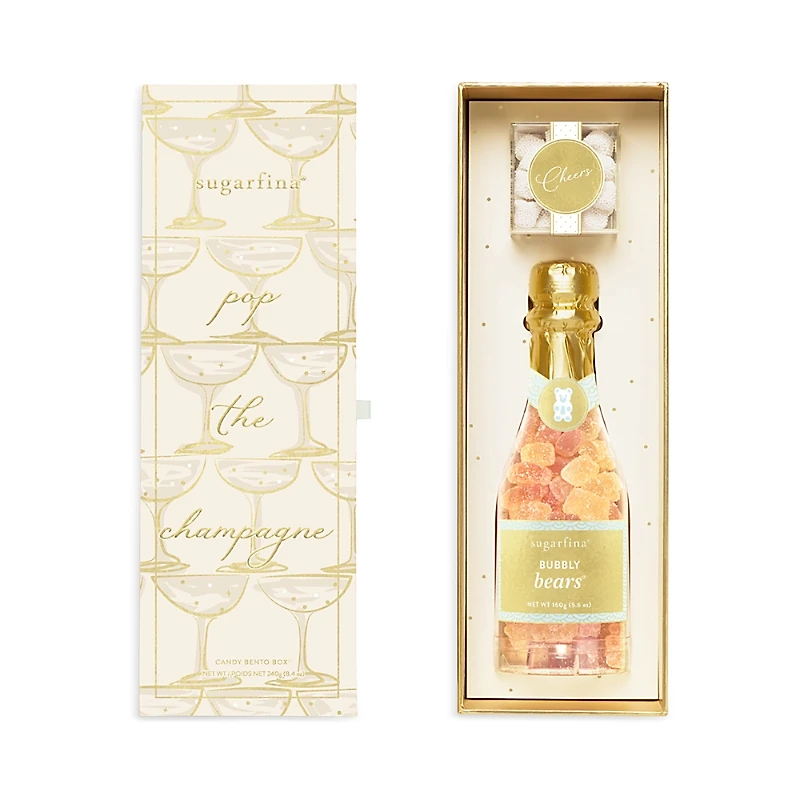 Sugarfina Pop The Champagne Bottle and Cube Gift Box