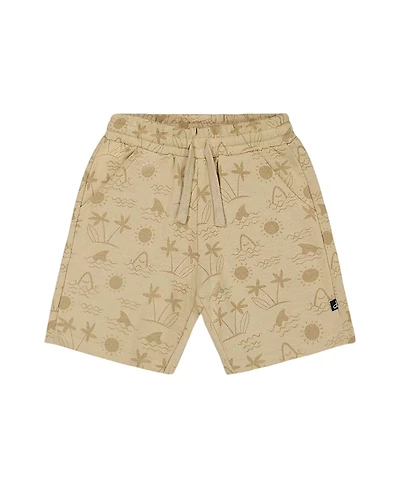 Deux par Deux Boys' Printed French Terry Short - Baby