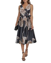 Floral Tie Waist Midi Dress