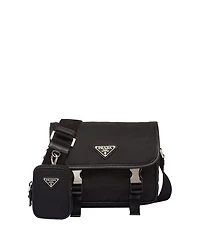Re-Nylon and Saffiano Leather Shoulder Bag