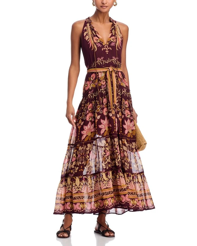 Bella Burgundy Maxi Dress