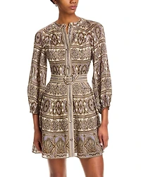 Kumar Linen Silk Printed Shirt Dress