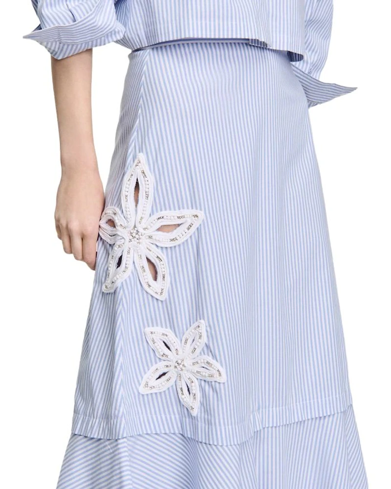Embellished Cutout Maxi Skirt