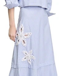 Embellished Cutout Maxi Skirt