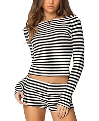 Edikted Hali Striped Knit Top