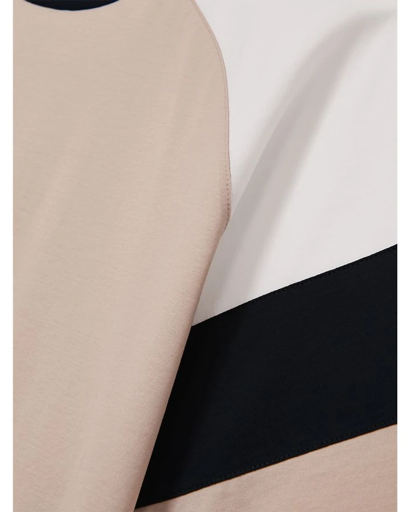Mercerised Color Blocked Tee