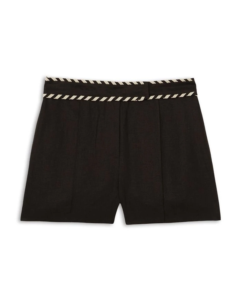 Fawn Waistband Linen Shorts