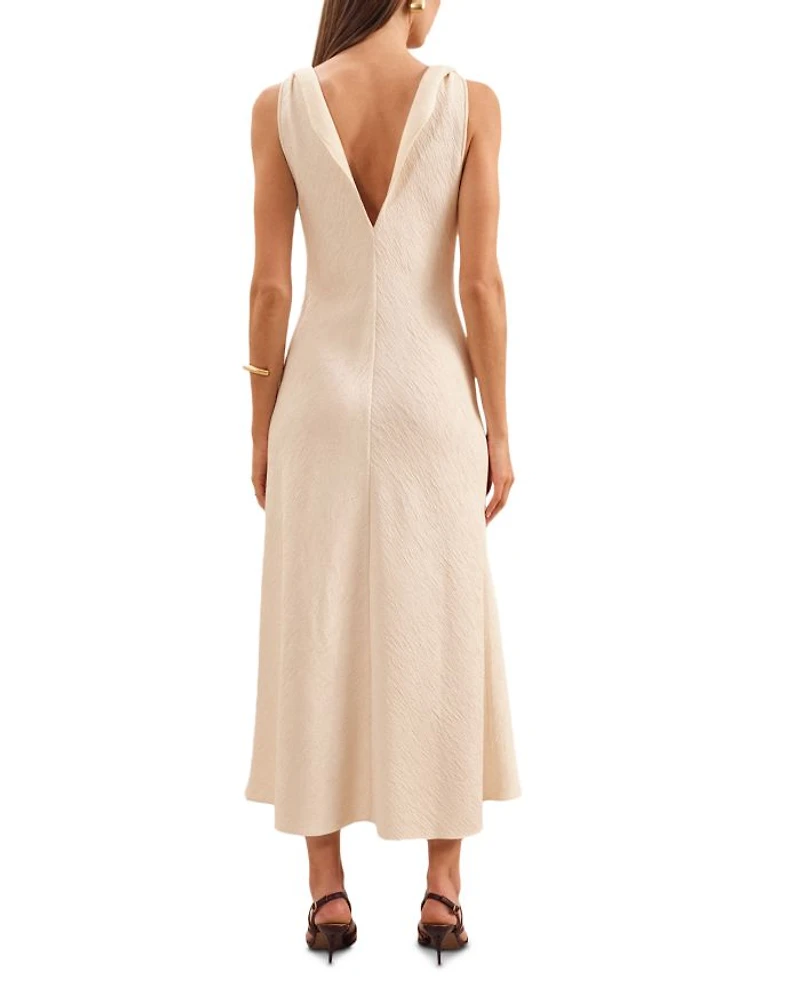 Kiera Textured Drape Neck Dress