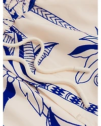 Abstract Leaf Print Swim Shorts