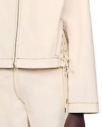 Denim Lace Up Jacket