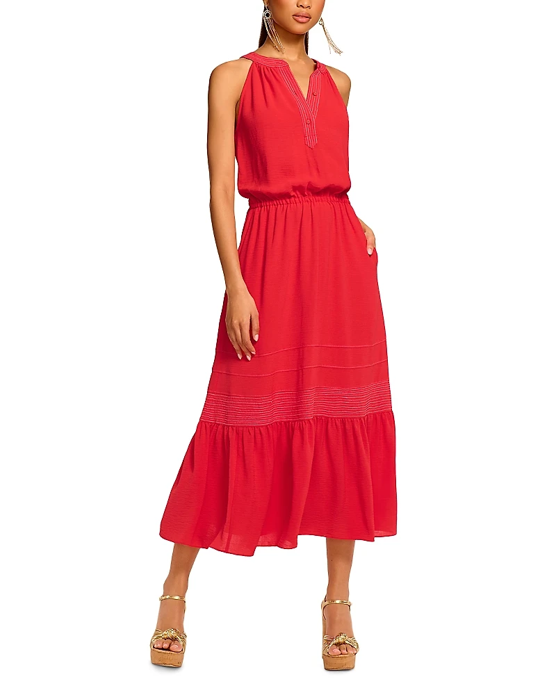 Ramy Brook Carmen Tiered Sleeveless Midi Dress