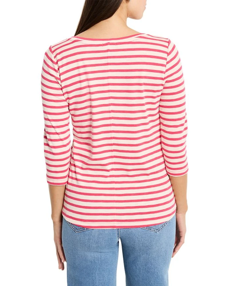 Stripe Boat Neck Tee