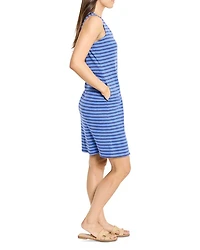 Striped Sleeveless V Neck Dress