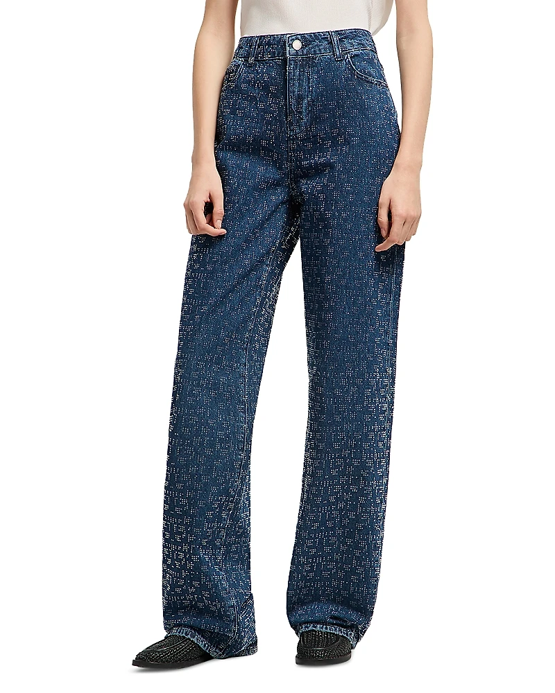 Emporio Armani Rhinestone Straight Pants